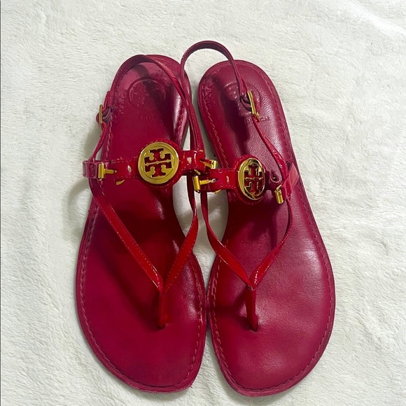Tory Burch Cherry Red Sandals - Picture 1 of 9